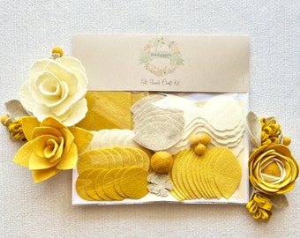 Felt Flower Craft Kit | Floral Trio | Gold Rush