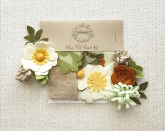 Mini Felt Flower Craft Kit | Autumn Succulent