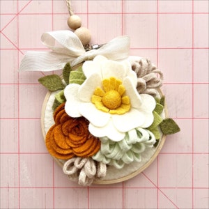 Mini Felt Flower Craft Kit Autumn Succulent image 5