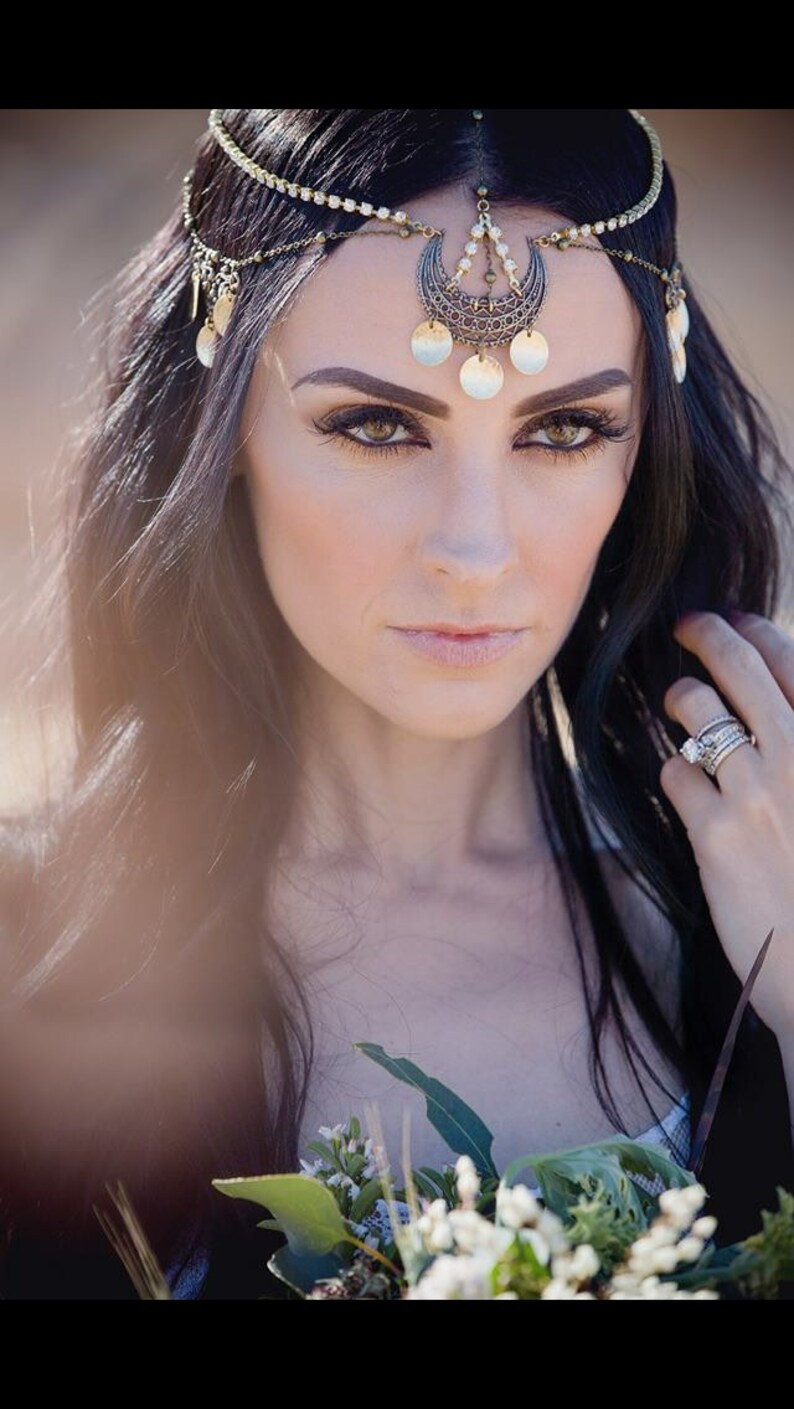 Golden Moroccan Headpiece Head Chain Hair Jewelry Etsy