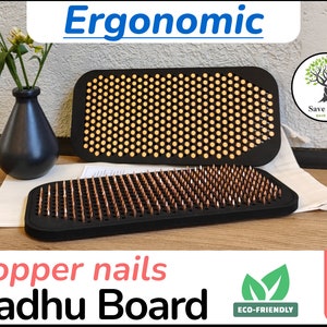 Ergonomic sadhu nail boards copper beginner Desk Handmade Copper Nail bed for foot Massage Yoga Practice Desk Gift for copper nail board