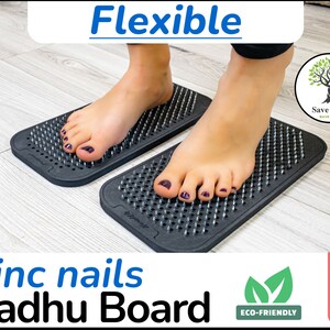 Flexible Sadhu Board Beginner Copper Zinc Acupressurmatte Yoga Nail Board Sadhu Nail Both Foot Copper Acupressure Sadhu Brett Kupfer