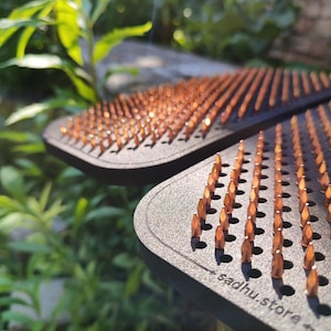 Sadhu Copper Nail Board Sadhu Desk Handmade Copper Nail bed for foot Massage Yoga Practice Desk Gift for relax