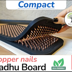 Compact sadhu nail boards copper beginner Desk Handmade Copper Nail bed for foot Massage Yoga Practice Desk Gift for copper nail board