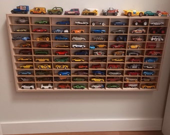 Matchbox storage 80 sections, Toy Car Shelf, Garage for matchoboxes hot wheels, display wall for small cars, organiser, case