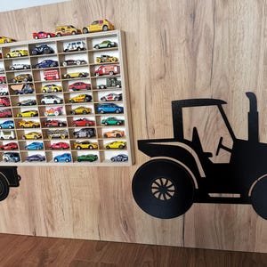 Rangement pour boîtes d'allumettes, 80 sections, étagère pour voitures miniatures, garage pour boîtes d'allumettes, roues chaudes, mur d'exposition pour petites voitures, organiseur, mallette, hdf de tracteur