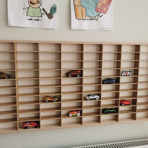 Boîte d'allumettes 80 sections pour petites voitures, étagère pour petites voitures, garage pour boîtes d'allumettes, roues chaudes, mur d'exposition pour petites voitures, organiseur, mallette