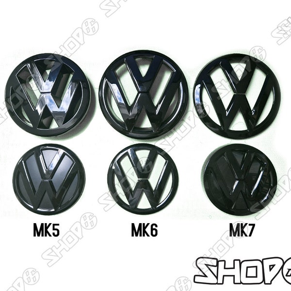 Volkswagen Golf Matte Black MK5/MK6/MK7 Badges/Emblems