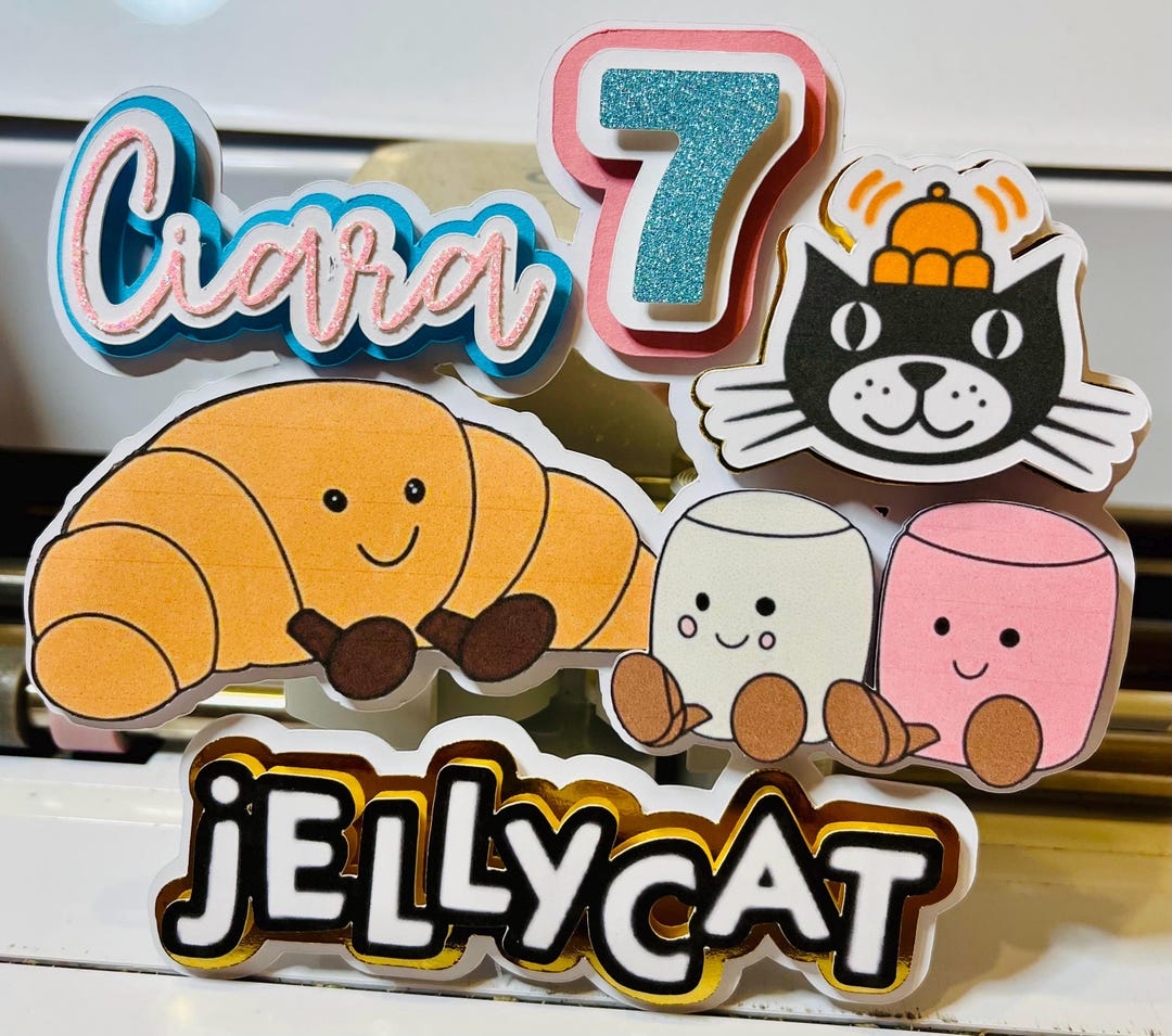 Jellycat - Personalised - Cake Topper - Birthday - - Etsy