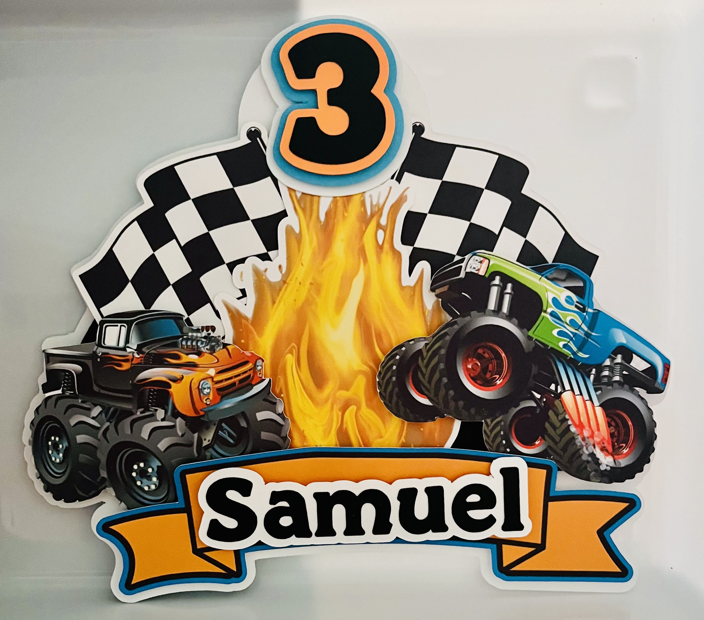 Monster Trucks Jam Monster Jam Racing Cake Topper Birthday — free download