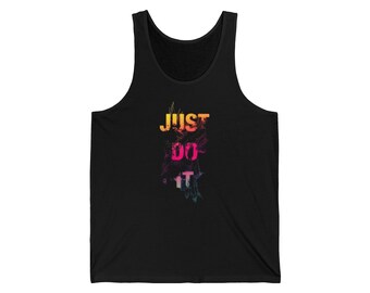 Unisex Jersey Tank, Gaming Tank, Doe het gewoon, Mannen Cadeau, Broer, Broer Cadeau, Zomertank, Fitnesstank, Gym, Gymtank, voor jou