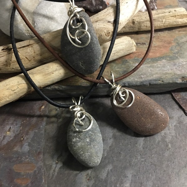 Lake Superior Basalt Drop Necklace