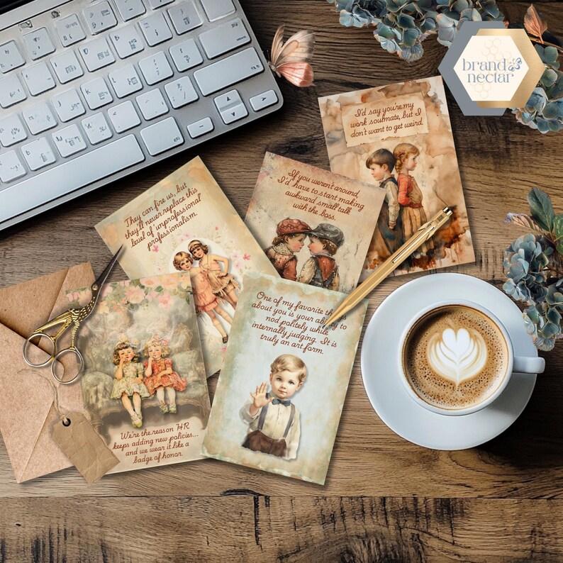Sassy Notes Printable SASSY APPRECIATION Cards, VINTAGE Co-worker Thank You Notes ...