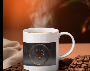 Bitcoin Ceramic Mug, 11oz ,photo bitcoin mug