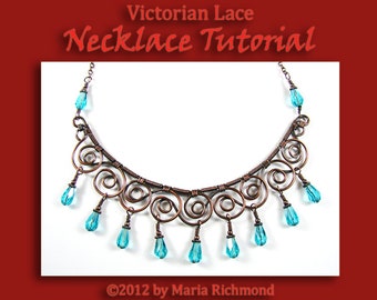 Victorian Lace Wire-wrapped Bib-type Necklace Tutorial