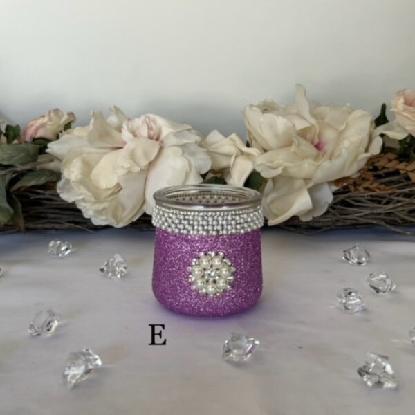 Orchid Glitter Centerpiece, Wedding, Anniversary, Special Event, Shower, Home Decor, Vase, Votive, Amenity, Office, Beauty, Table