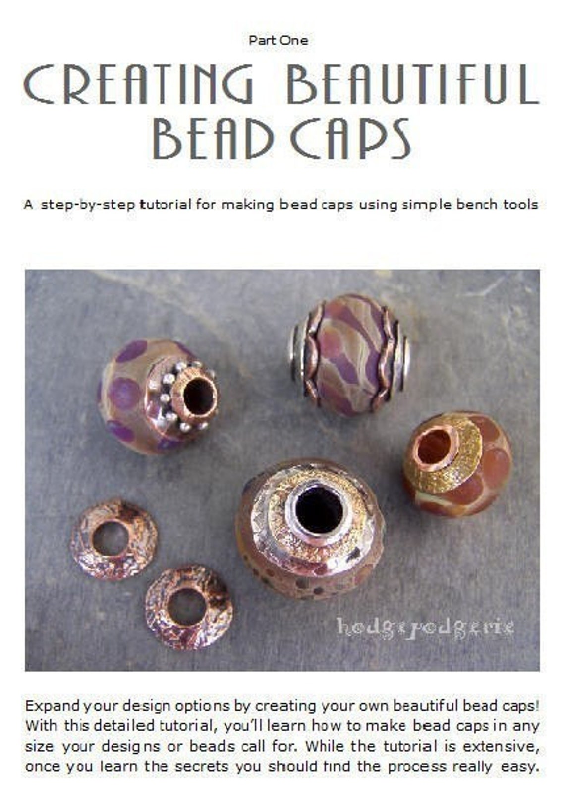 Bead Caps Tutorial Learn to Create Beautiful Caps and Rivet Them to