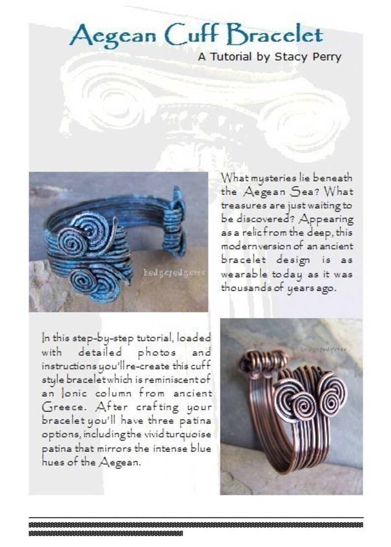 Aegean Cuff Bracelet Tutorial - Etsy