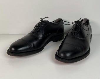 Footjoy Shoes Size 10 D US Men's Brown Leather Classics Dry Premieres Golf Shoes Vintage Men's Golf Shoes