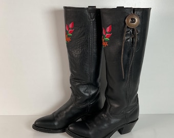 Lady Harley Davidson Motorcycle Boots | Tall | USA Made | Black | Women’s 7 M