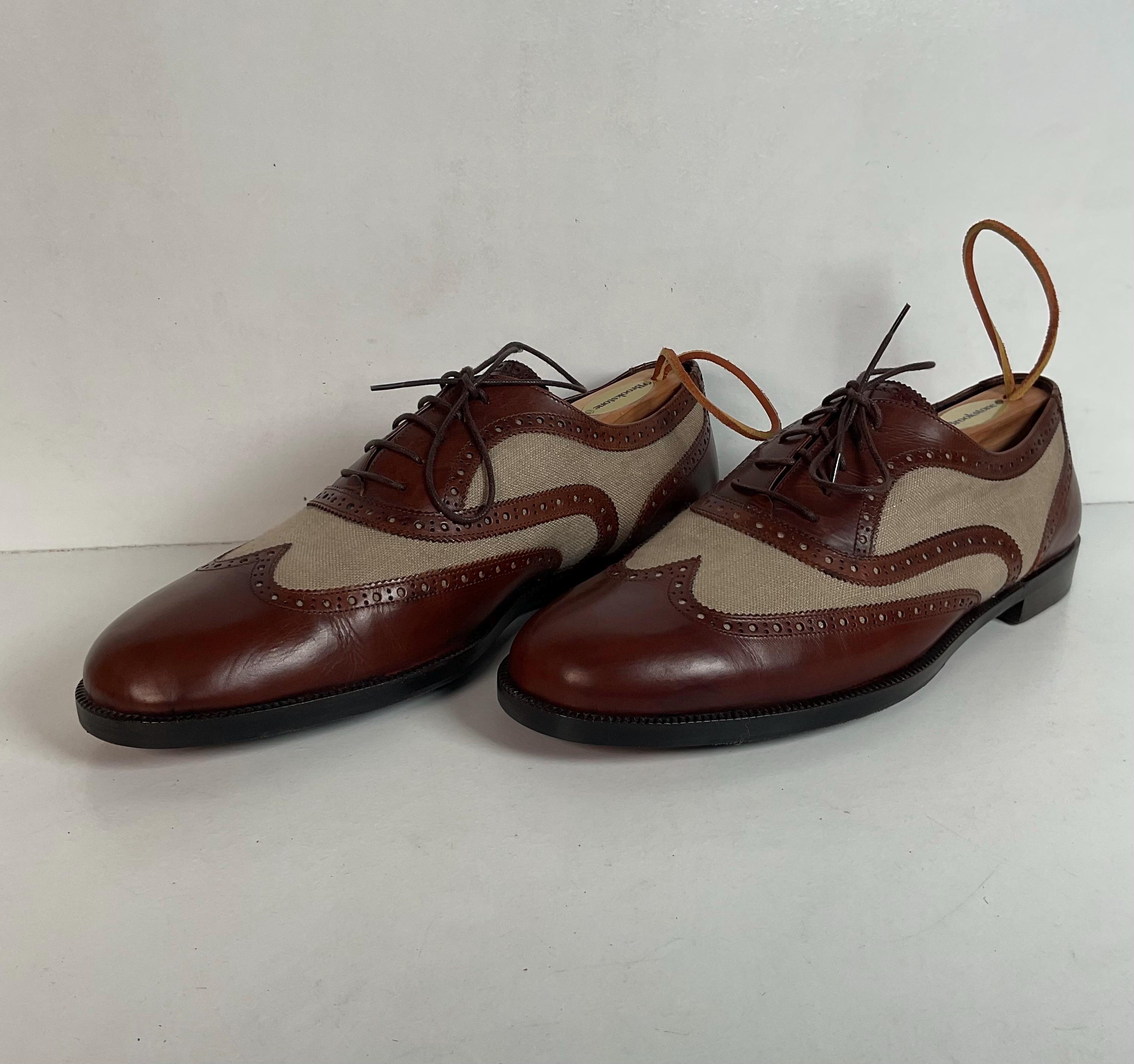 Bragano Shoes Men 11.5 B Brown Leather Oxford Brogue Cap Italy Preppy Career Ivy Mens Bragano Shoes - Etsy main image 4