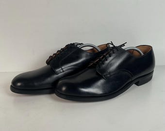 NOS 90s Vintage Military U.s.navy Leather Service Shoes USN Oxford