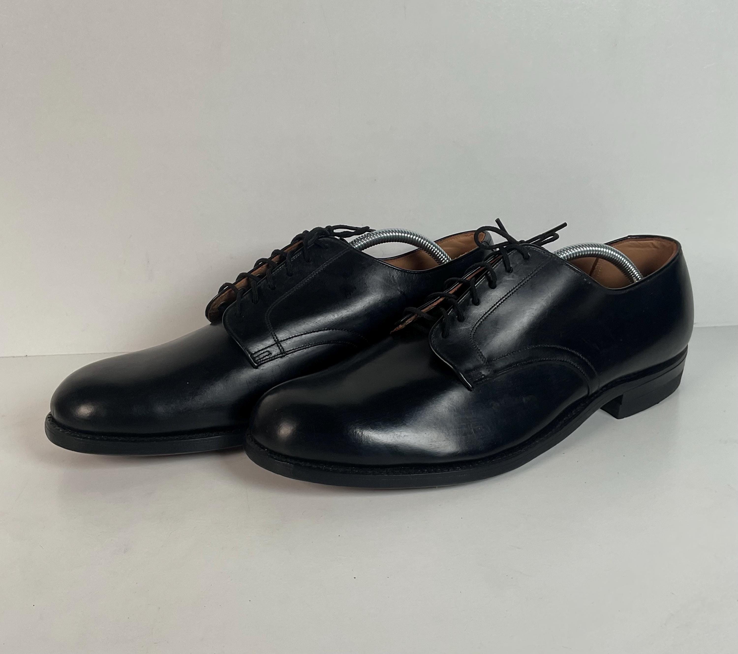 HERMES Classic Black Cap Toe Lace up Mens Leather Oxfords Size:EU 43 1/2/US 10.5 GRAND PRIX BY CHARLES & HENRY LONDON This is a black lace-up  main image 3
