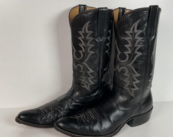 Vintage Rios of Mercedes Cowboy Boots | Classic Black | Narrow | Men’s 13 B
