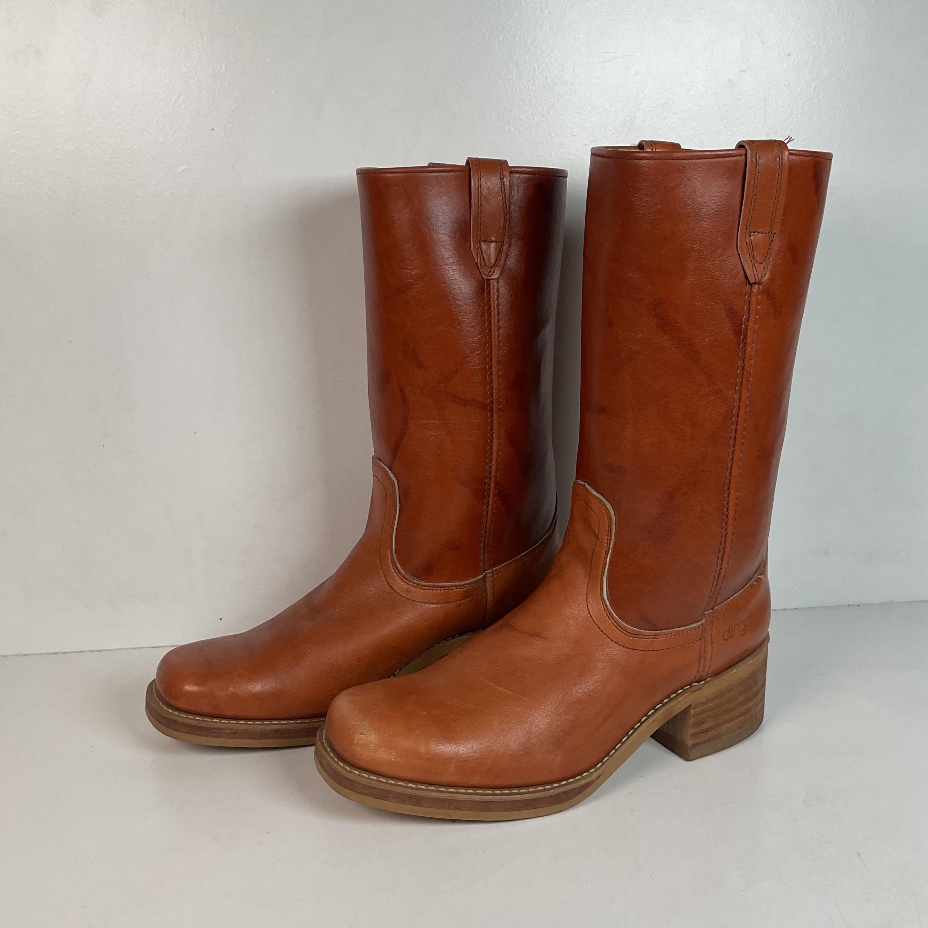 Acme Brown Leather Dingo Boots Circa 1980s Made In USA 8.5m Collector\'s Item Men Dingo Acme Boots - Etsy main image 4
