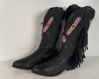Dan Post for Code West Navajo Fringe Cowgirl Boots | USA Made | Women’s 7.5