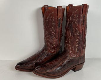 Lucchese 1883 Ostrich Leg Cowboy Boots | USA Made | Exotic | Men’s 10 D