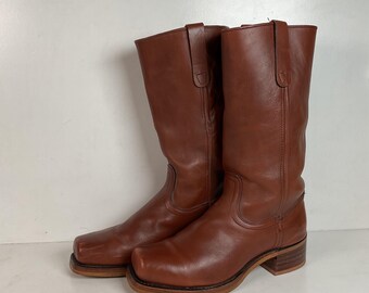Vintage Sears Chunky Campus Boots 10.5 EE USA Made Square Toe