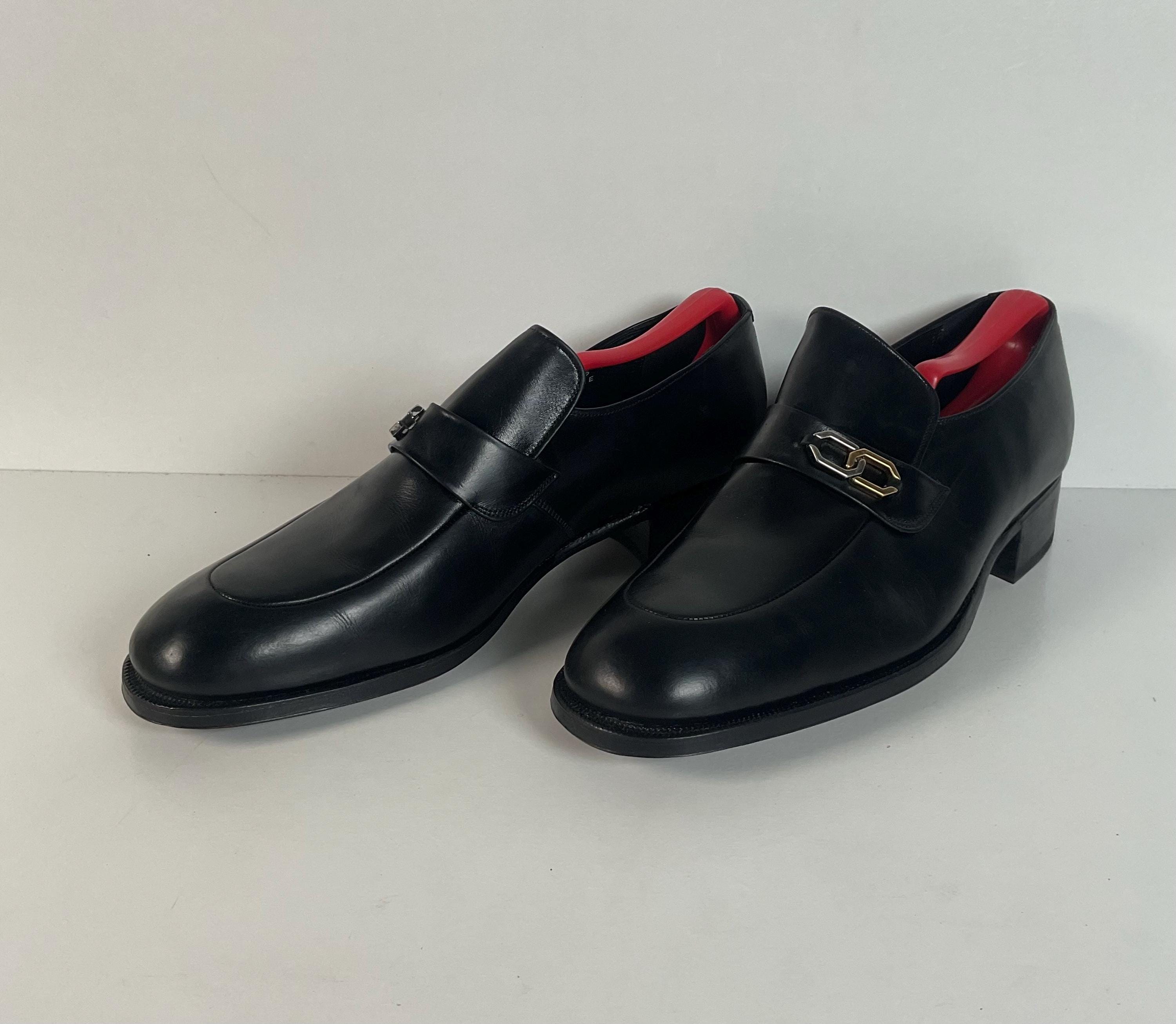 Netteleton Century II Mens Loafers Lizard Leather Shoes Black Size 8.5D U.S.A. 1960s Preppy Shoes - Etsy main image 4