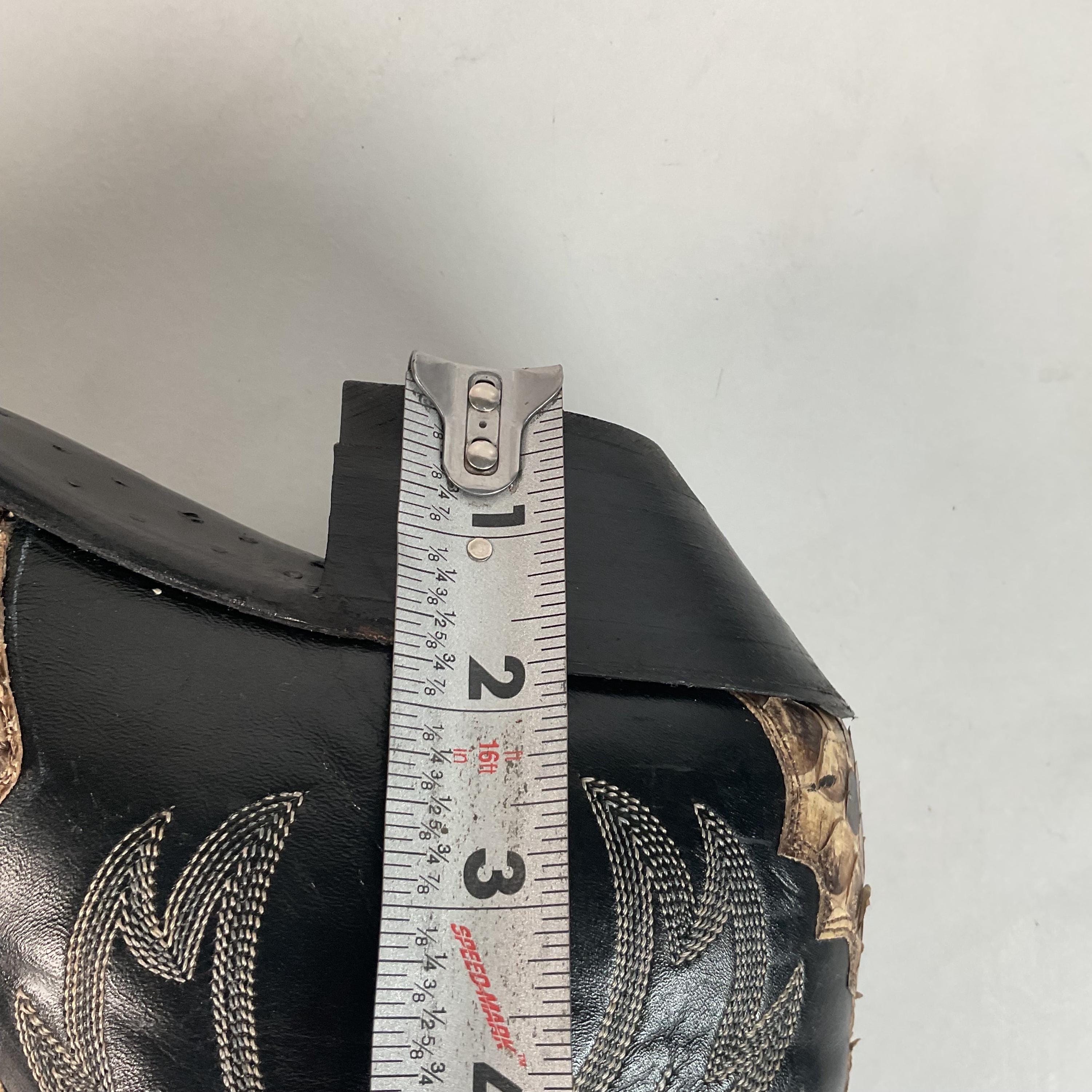 Bottes Cowboy Vintage Justin – 8,5 D – Dessus Python – Fabriquées USA