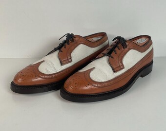 Vintage Johnston Murphy Spectator Shoes | Aristocraft | 1950s-1960s | 10 C