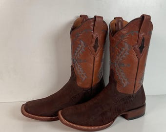 Lucchese for Resistol Ranch Sueded Ostrich Leg Cowgirl Boots | Exotic | Women’s 9.5 B
