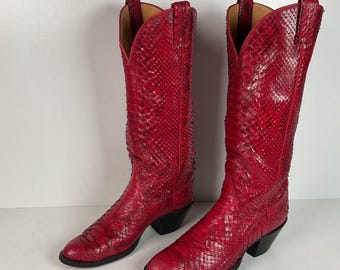 Frye Men\'s Dark Red Leather Boots FRYE Vintage Western Cowboy Leather Boots 2356 Oxblood Red  main image 4