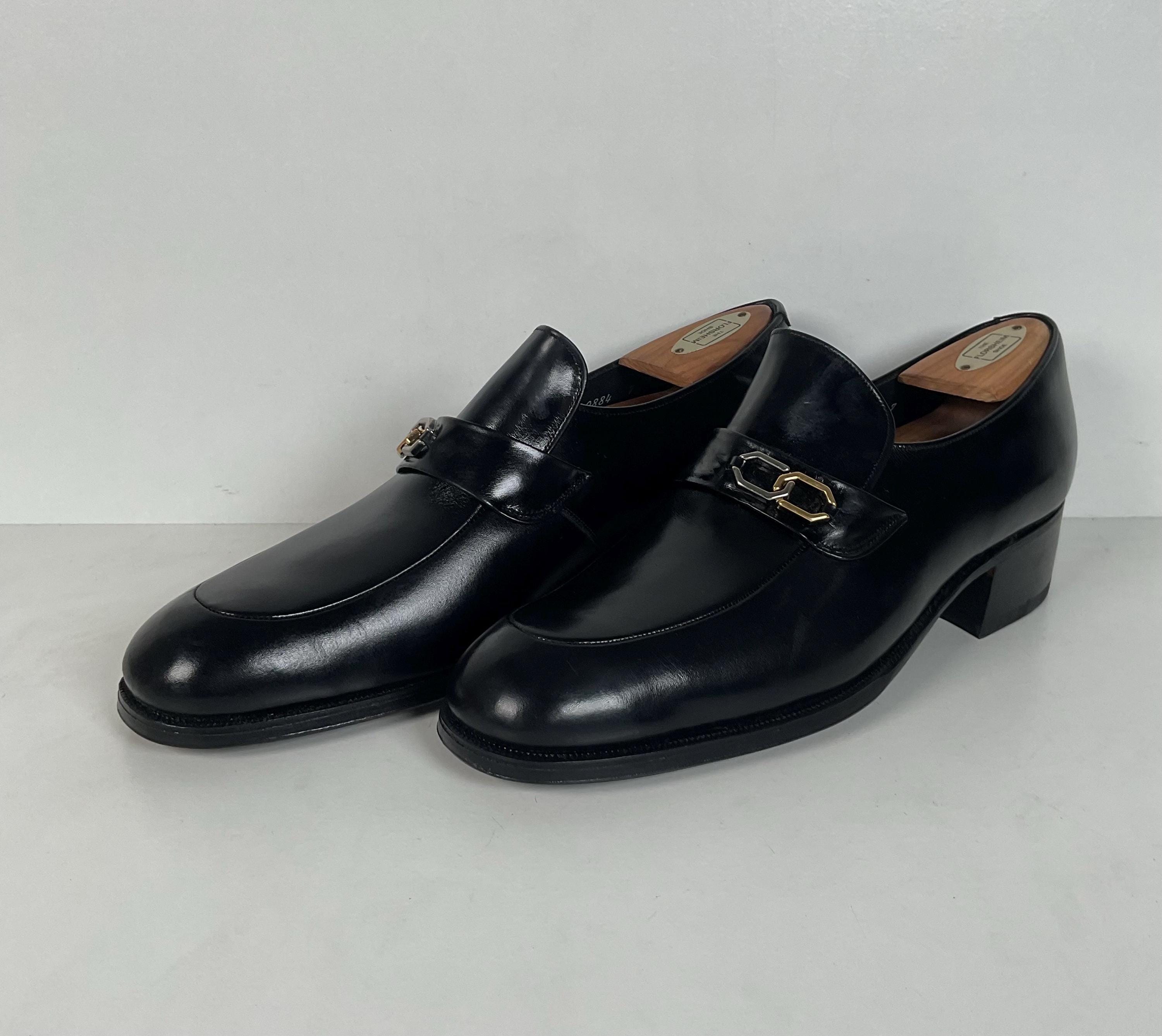 Florsheim Vintage Loafers Round Toe Lack Leather Slip On Shoes Size 10 C Florsheim Como Moc Toe Strap Loafer Black 17116-01 main image 2