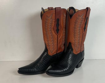 J. B. Hill Custom Cowgirl Boots | Teju Lizard | Style 12 | Women’s 6