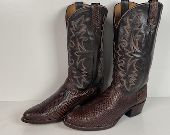 Vintage Dan Post Snakeksin Cowboy Boots | Exotic | USA Made | Men’s 9.5 D