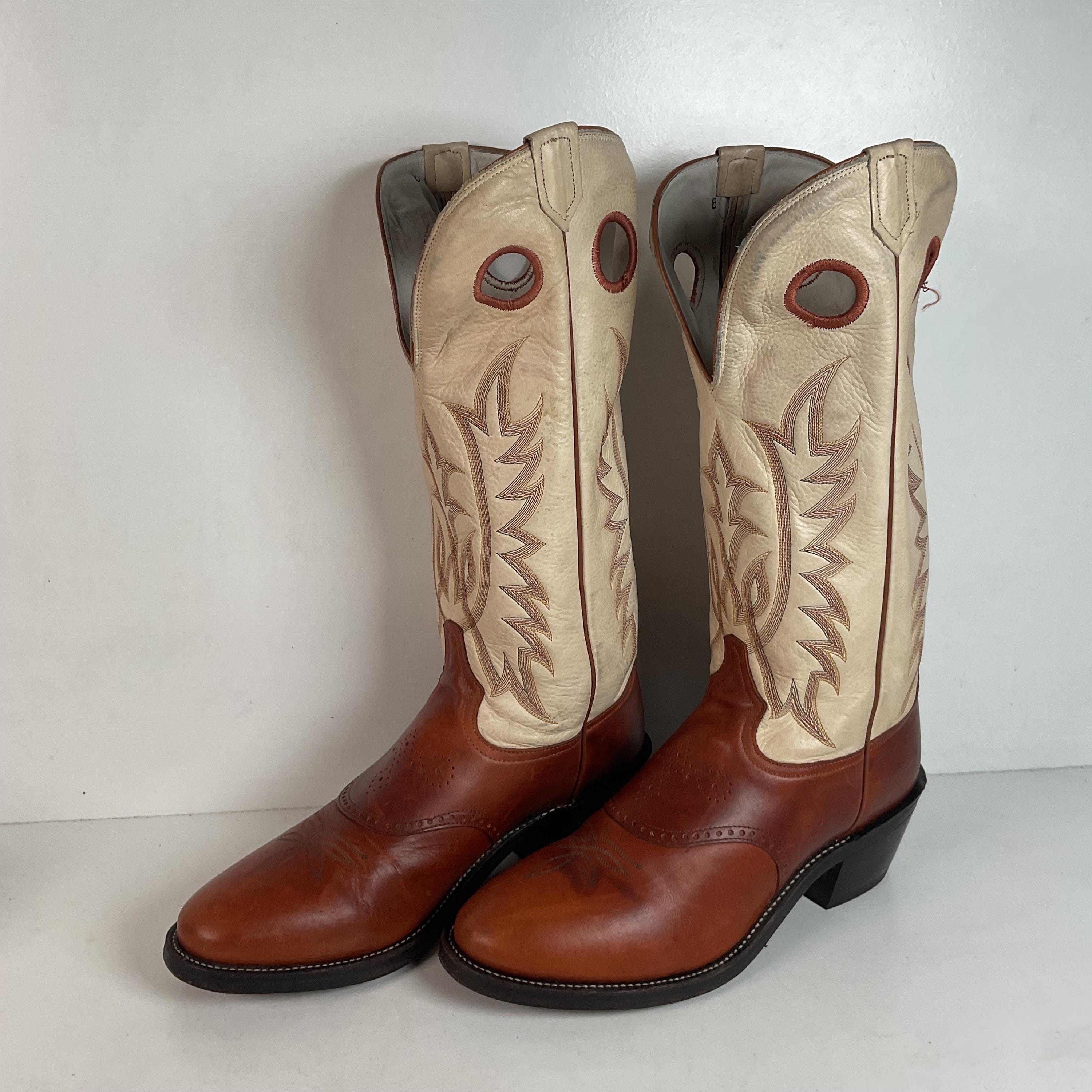 Tony Lama Size 8.5 Buckaroo‎ Cowboy Boots Round Toe Sunset Renegade Leather TONY LAMA Buckaroo Western Cowboy Boots | Mercari main image 2