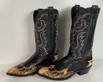 Dan Post for Code West Cowboy Boots | Python Snakeskin Tip | USA Made | 9 Wide