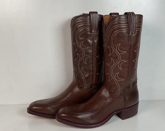 Boots en lézard Dan Post Marron taille 9.5 US en Lézard