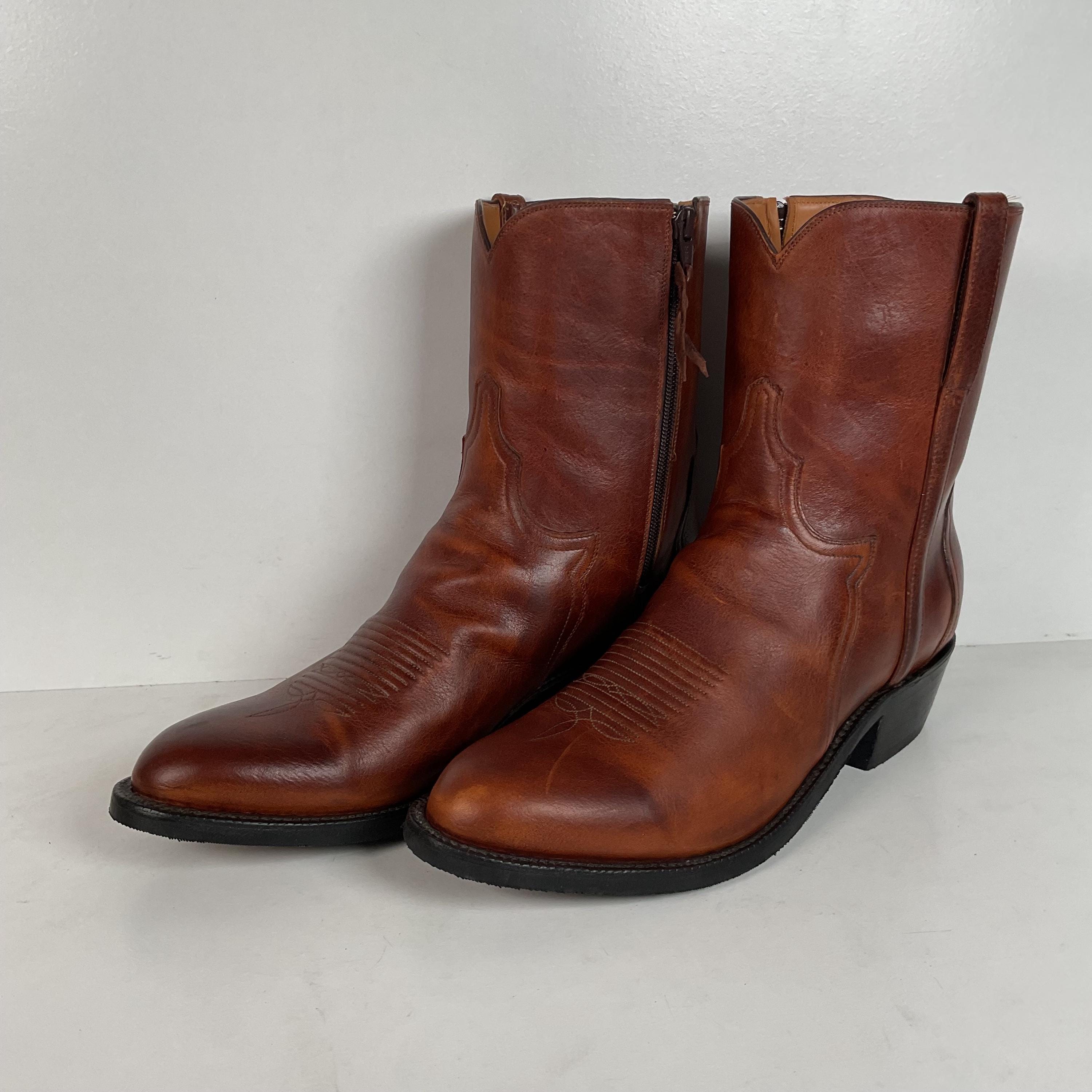 Lucchese ?Sz10 Vintage ?Western Handcrafted‎ Leather Cowboy Boot Rodeo Luxury Lucchese Kent Custom Hand Tooled Cowboy Boots size 10.5 D  main image 4