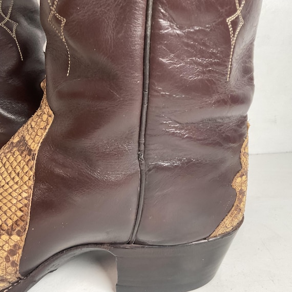Vintage Justin Front Cut Python Cowboy Boots | USA Made  display picture 1