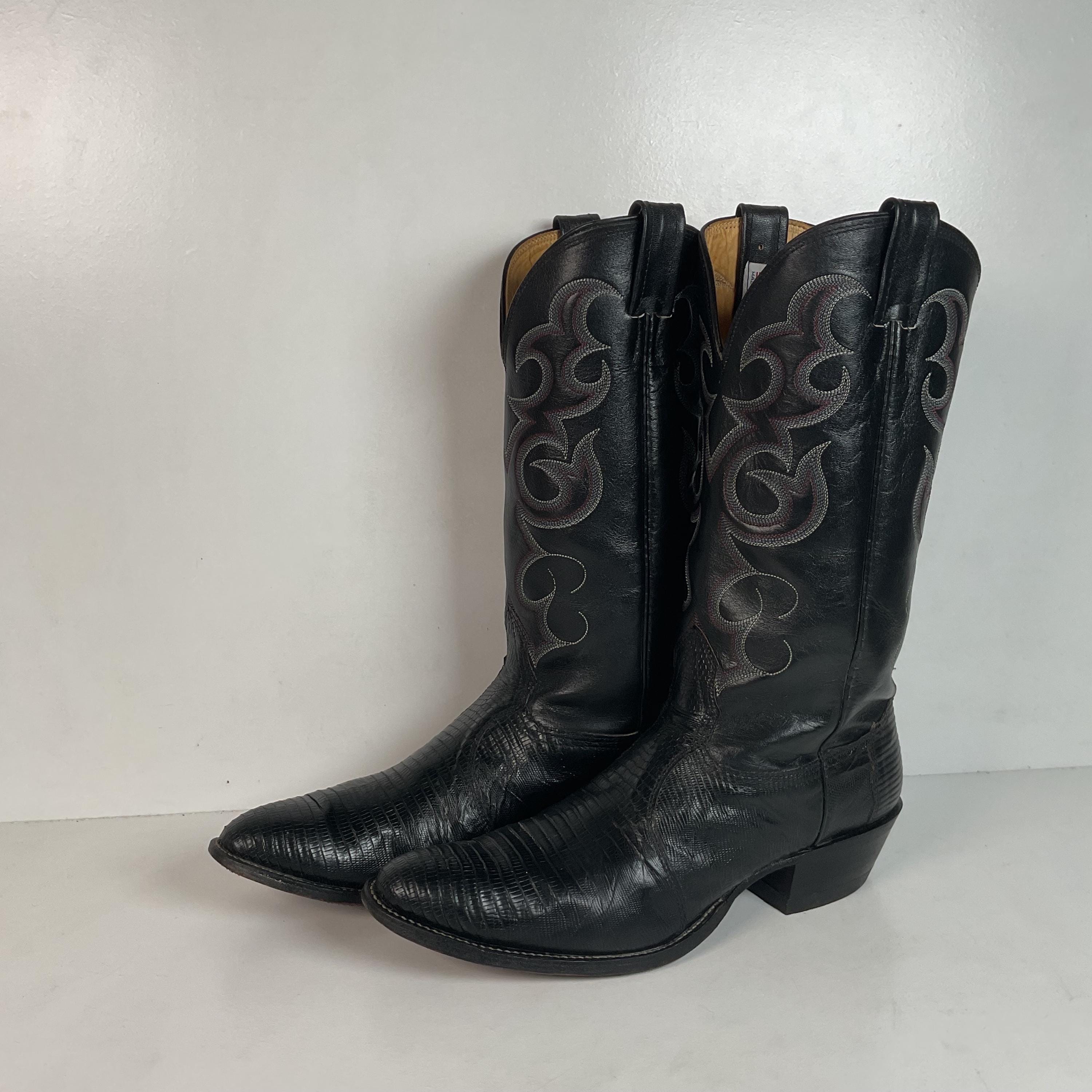 Vintage Nocona Teju Lizard Cowboy Boots 11 B USA Made - Etsy display picture 2