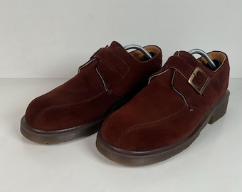 Vintage Dr. Martens Monk Strap Loafers | Suede | Brown | 10 UK | 11 US