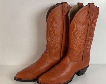 Vintage Justin Redwood Cowboy Boots | USA Made | 10.5 D