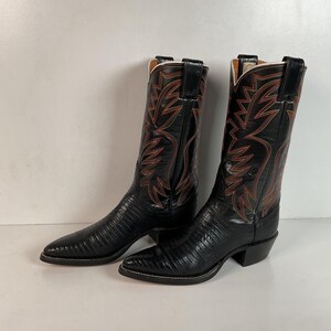 Sleek Black Nocona Alligator Skin Cowboy Boots with Pointed Toe Nocona Women main image 2