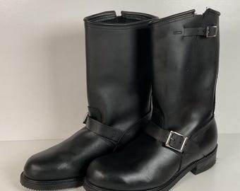 Vintage Carolina Engineer Boots | Bezpieczny nosek | Wyprodukowano w USA | Męskie 9,5 R